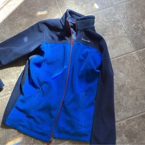 Columbia Boys Colorblock Zip Up Fleece Jacket Size XL
